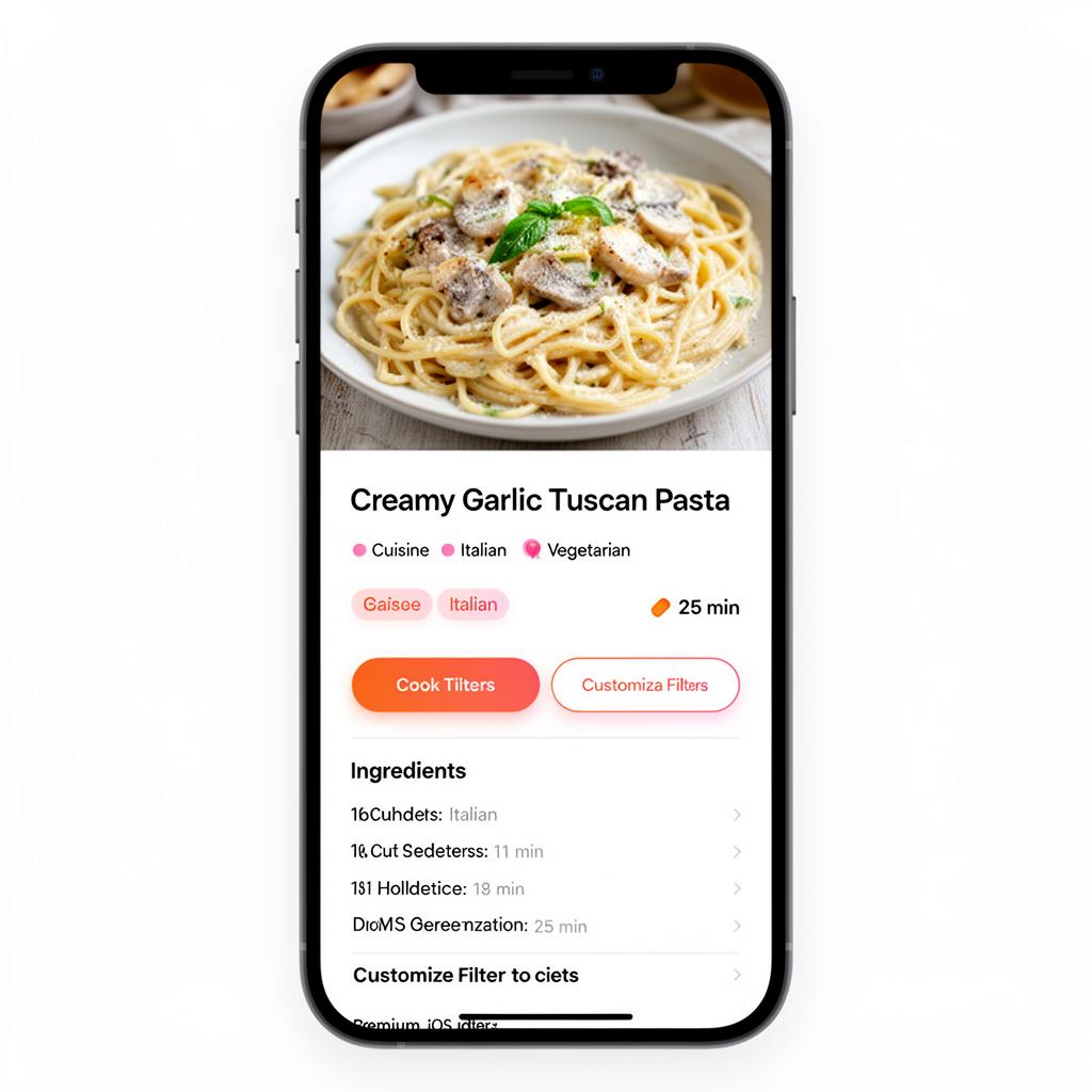 Recipe detail screen